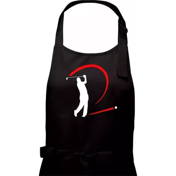 Kuchyňská zástěra Golfistův odpal - Pánská zástěra na vaření - Univerzální velikost ( Černá )