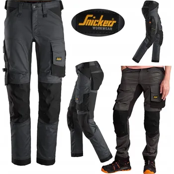 Pracovní oblečení Dlouhé pracovní kalhoty Snickers AllroundWork 6341 vel. 58 k. ocelově šedá 5804