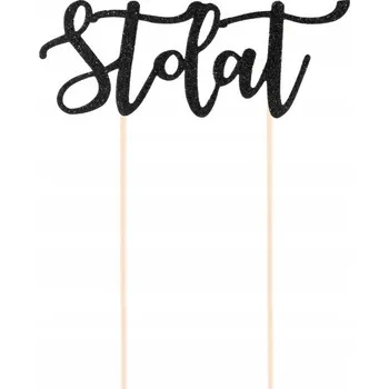 Obraz Id_3199 TOPPER 100 LET ČERNÝ BROKÁTOVÝ NAROZENINOVÝ LET DORT DORTU TOPPER