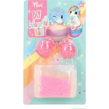 kreativní sada Sada na výrobu barevného míčku Ylvi DIY Colourful Ball, pink