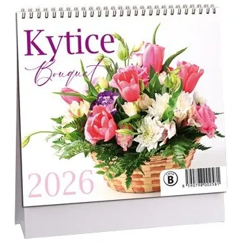 Kalendář STOLNÍ MINI KALENDÁŘ - KVĚTINY 2026