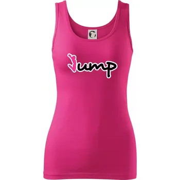 Dámské oblečení Jump - nápis a panáček - Dámské tílko - L ( Purpurová )