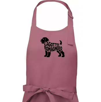 Kuchyňská zástěra Lagotto romagnolo nápis v těle - Pánská zástěra na vaření - Univerzální velikost ( Starorůžová )