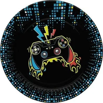 Talíř Papírový talíř malý - Play Joystick Pad