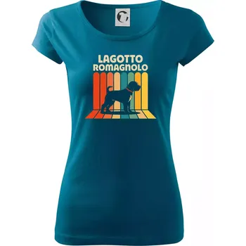 Dámské tričko Lagotto romagnolo vintage - Dámské triko Pure - L ( Petrolejová )