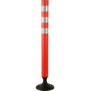 Plotový sloupek Oranžový plastový samonarovnávací reflexní sloupek - průměr 7 cm, výška 90 cm