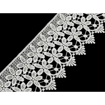 Stuha Vzdušná krajka šíře 85 mm Varianta: 3 krémová nejsvět., Balení: 1 m