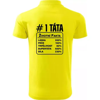 Pánská košile Životní fakta - Táta - Polokošile pánská Pique Polo 203 - 5XL ( Citrónová )