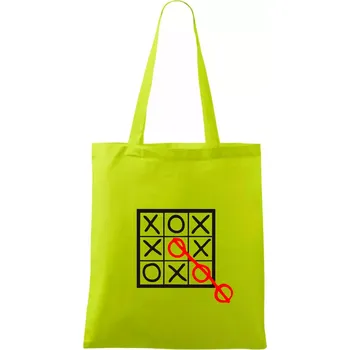 Piškvorky - Taška bavlněná - 42 x 38 cm ( Limetková )