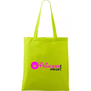 Princess! Inside! - Taška bavlněná - 42 x 38 cm ( Limetková )