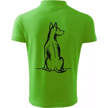 Pánská košile Pes kreslený zezadu - Polokošile pánská Pique Polo 203 - M ( Apple Green )