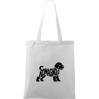 Romagnolo nápis v těle - Taška bavlněná - 42 x 38 cm ( Bílá )