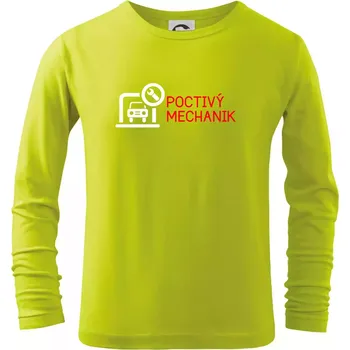 Dětská móda Poctivý mechanik - Triko dětské Long Sleeve - 134 cm/8 let ( Limetková )
