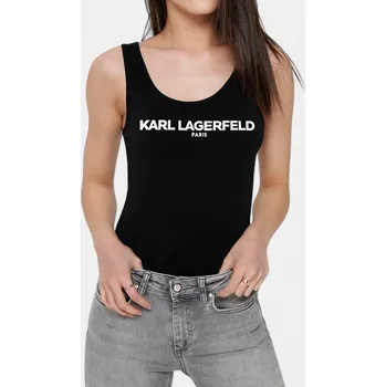 Dámské tričko Dámské černé tílko Karl Lagerfeld - Velikost L, Barva Černá 56275