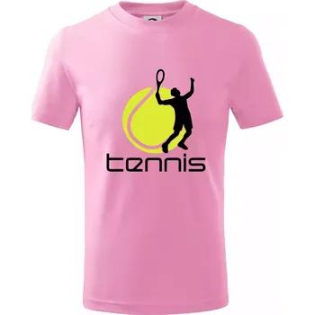 Tenista - Tričko dětské bavlněné - 158 cm/12 let ( Růžová )