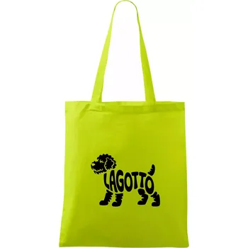 Lagotto nápis v těle - Taška bavlněná - 42 x 38 cm ( Limetková )