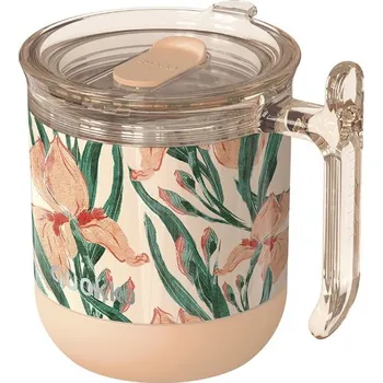 Termoska Quokka Nerezový termohrnek Wave Floral Peach 260 ml