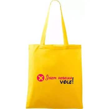 Nákupní taška Jsem rebelka! Vole! - Taška bavlněná - 42 x 38 cm ( Žlutá )