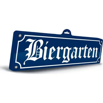 Vlajka Plastová 3D cedule Biergarten – 48 × 12,5 cm