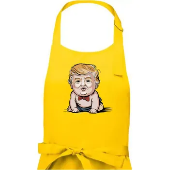 Kuchyňská zástěra Baby trump - Pánská zástěra na vaření - Univerzální velikost ( Žlutá )