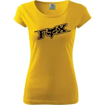 Dámské Triko s moto motivem 115 FOX M žluté
