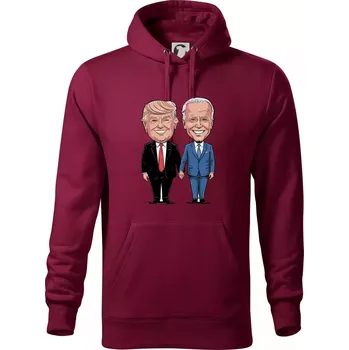 Pánská mikina Trump a Biden - velký kamarádi - Mikina pánská Cape s kapucí - 5XL ( Garnet )