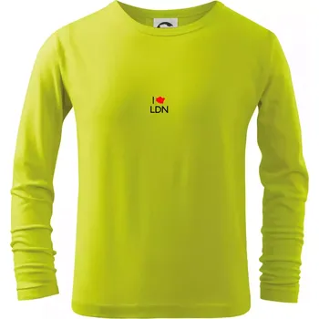 Dětská móda I Love LDN - Triko dětské Long Sleeve - 122 cm/6 let ( Limetková )