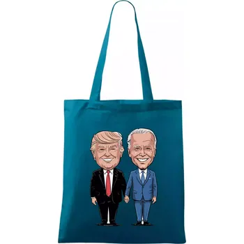 Trump a Biden - velký kamarádi - Taška bavlněná - 42 x 38 cm ( Petrolejová )