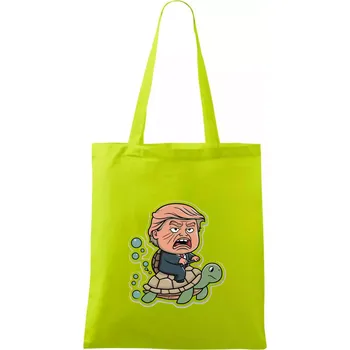 Trump a želva - Taška bavlněná - 42 x 38 cm ( Limetková )