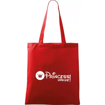 Nákupní taška Princess! Inside! - Taška bavlněná - 42 x 38 cm ( Červená )