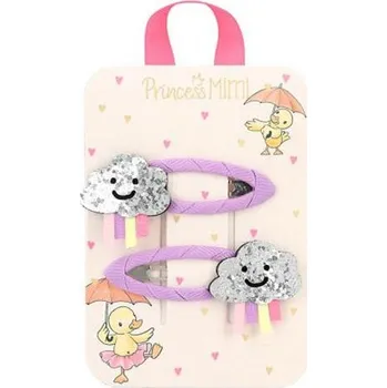 Sponky do vlasů Princess Mimi 2 ks Silver Cloud