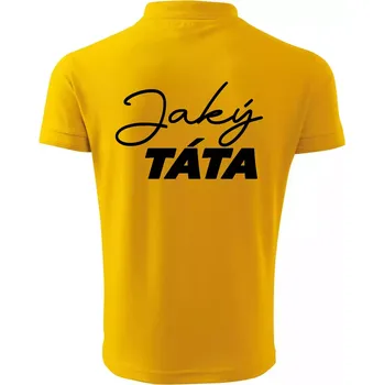 Pánská košile Jaký táta - taková dcera psací - Polokošile pánská Pique Polo 203 - 4XL ( Žlutá )