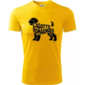 Chlapecké tričko Lagotto romagnolo nápis v těle - Dětské triko sportovní (dresovina) - 122 cm/6 let ( Žlutá )