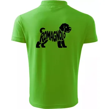 Pánská košile Romagnolo nápis v těle - Polokošile pánská Pique Polo 203 - 5XL ( Apple Green )