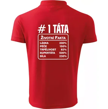 Pánská košile Životní fakta - Táta - Polokošile pánská Pique Polo 203 - L ( Červená )