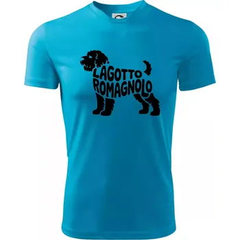 Chlapecké tričko Lagotto romagnolo nápis v těle - Dětské triko sportovní (dresovina) - 122 cm/6 let ( Světlý tyrkys )