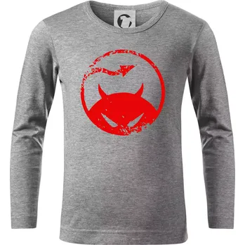 Chlapecké tričko Devil Kruh - Triko dětské Long Sleeve - 122 cm/6 let ( Tmavě šedý melír )