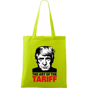 Trump The art of the tariff - Taška bavlněná - 42 x 38 cm ( Limetková )