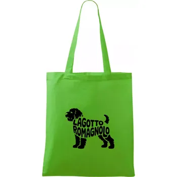 Nákupní taška Lagotto romagnolo nápis v těle - Taška bavlněná - 42 x 38 cm ( Apple Green )