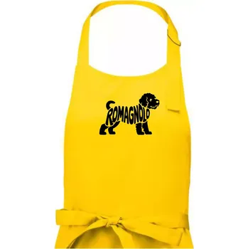 Kuchyňská zástěra Romagnolo nápis v těle - Dámská zástěra na vaření - Univerzální velikost ( Žlutá )