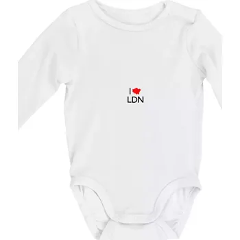 Kojenecký body I Love LDN - Body kojenecké s dlouhým rukávem - Dlouhý r. do 3 měs ( Bílá )
