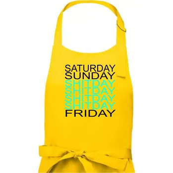 Kuchyňská zástěra Shitday - Pánská zástěra na vaření - Univerzální velikost ( Žlutá )