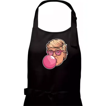 Kuchyňská zástěra Trump gum - Dámská zástěra na vaření - Univerzální velikost ( Černá )