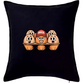 Polštář Trumps Eggs - Polštář 50x50 - 50x50 - Pouze potah ( Černá )
