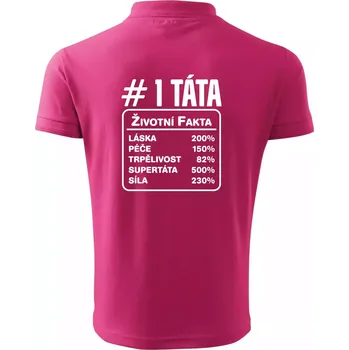 Pánská košile Životní fakta - Táta - Polokošile pánská Pique Polo 203 - 3XL ( Purpurová )