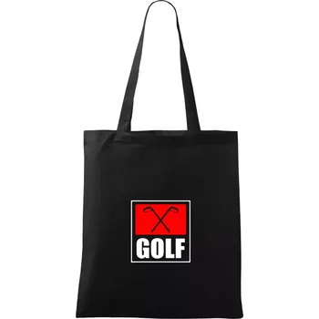 Nákupní taška Golfové hole - Taška bavlněná - 42 x 38 cm ( Černá )