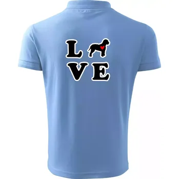 Pánská košile Lagotto romagnolo LOVE - Polokošile pánská Pique Polo 203 - 3XL ( Pyžamově světlá modrá )