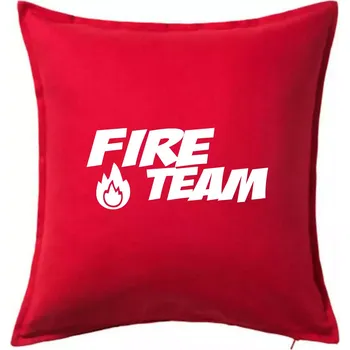Polštář Fire Team plamen - Polštář 50x50 - 50x50 - Včetně výplně ( Červená )