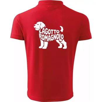 Pánská košile Lagotto romagnolo nápis v těle - Polokošile pánská Pique Polo 203 - XL ( Červená )