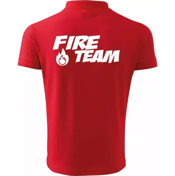 Pánská košile Fire Team plamen - Polokošile pánská Pique Polo 203 - XL ( Červená )